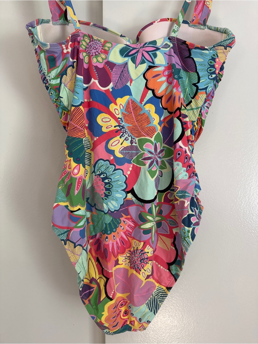 Bleu Rod Beattie Womens Multicolor Floral One-Piece Swimsuit - Picture 3 of 4